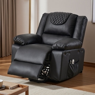 Power Recliners With Remote Controls PU Leather Power Remote-Control Recliner with Heating Massage and ...