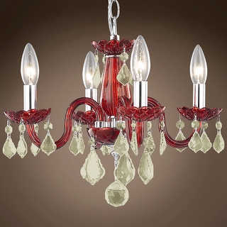 Red crystal chandelier on sale