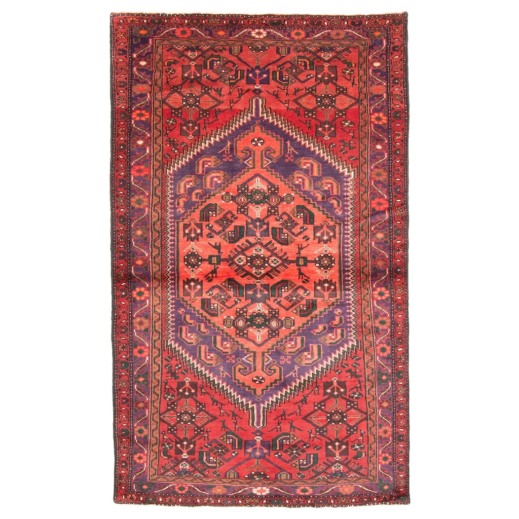 ECARPETGALLERY Hand-knotted Andelz Navy Wool Rug - 3'11 x 6'10