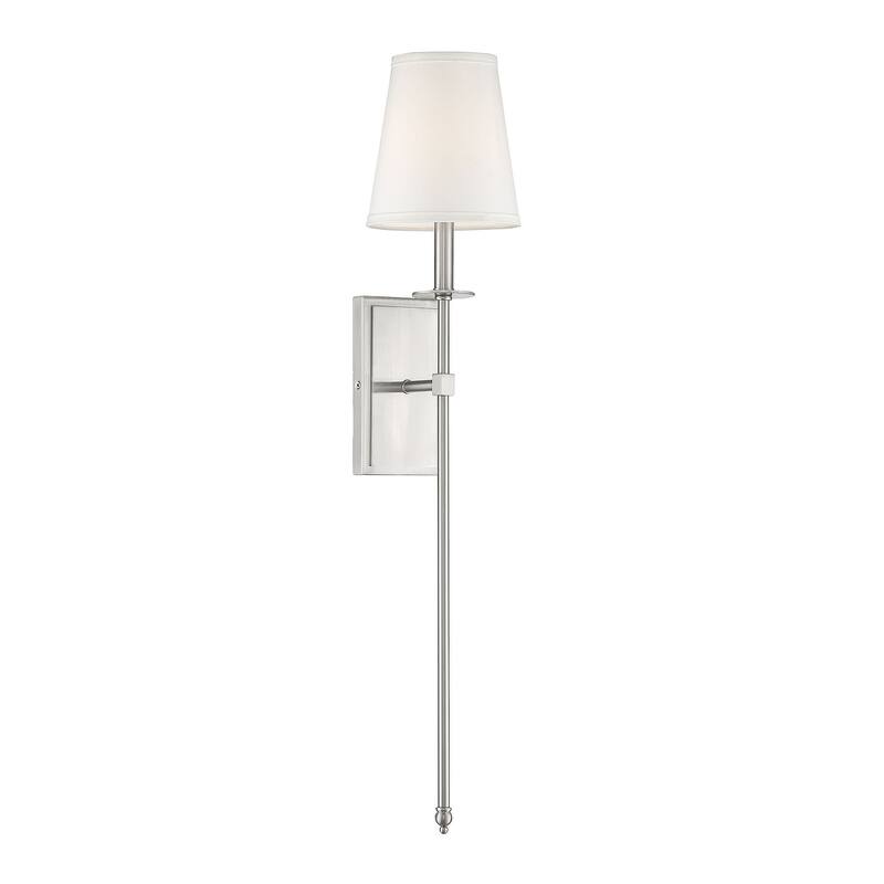 Savoy House Monroe Single Light 34" Tall Wall Sconce - Satin Nickel