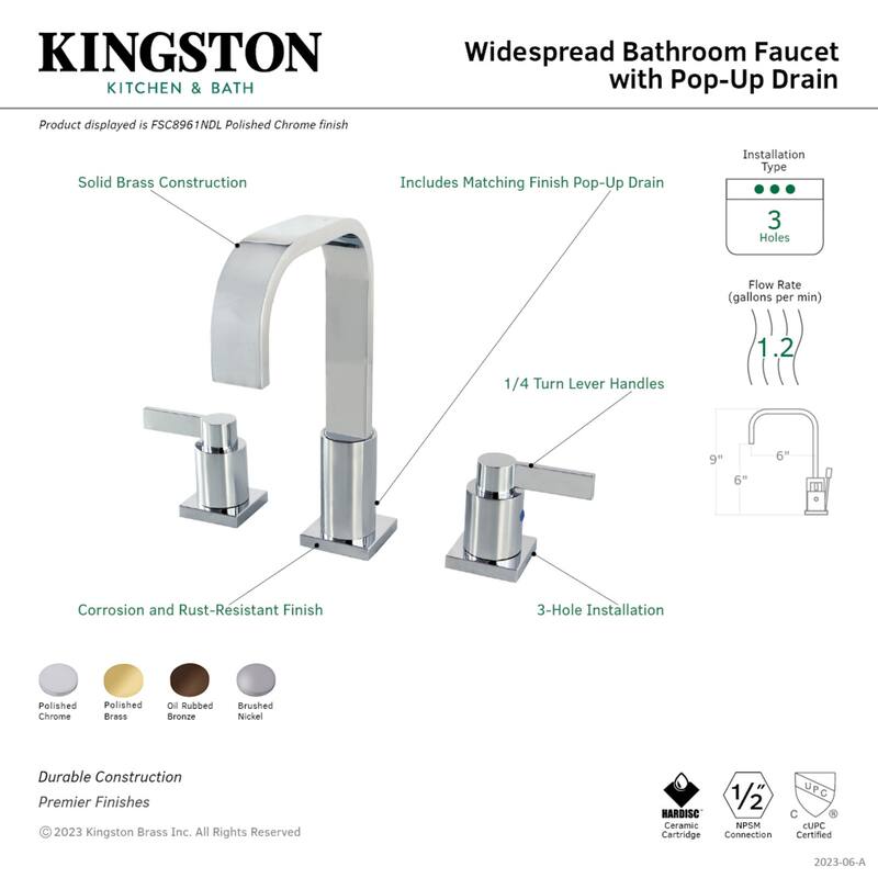NuvoFusion Widespread Bathroom Faucet