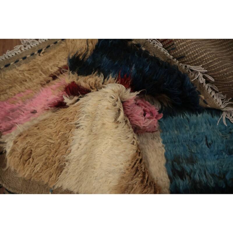 Hand Knotted Oriental 100% Wool Carpet Modern Tribal Multi-Colored Moroccan Area Rug - 10' 0'' X 8' 3''