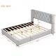 preview thumbnail 20 of 26, Queen Platform Bed with PU Leather Upholstery and Soft Headboard