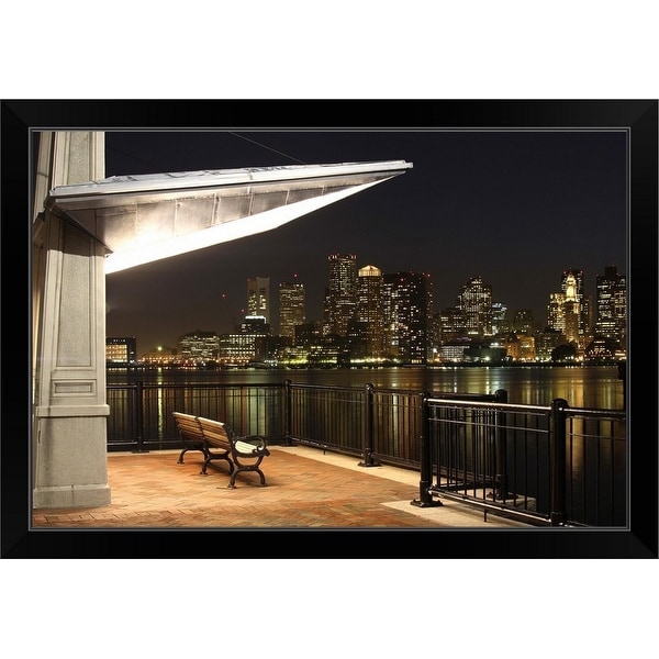"Boston, Massachusetts" Black Framed Print