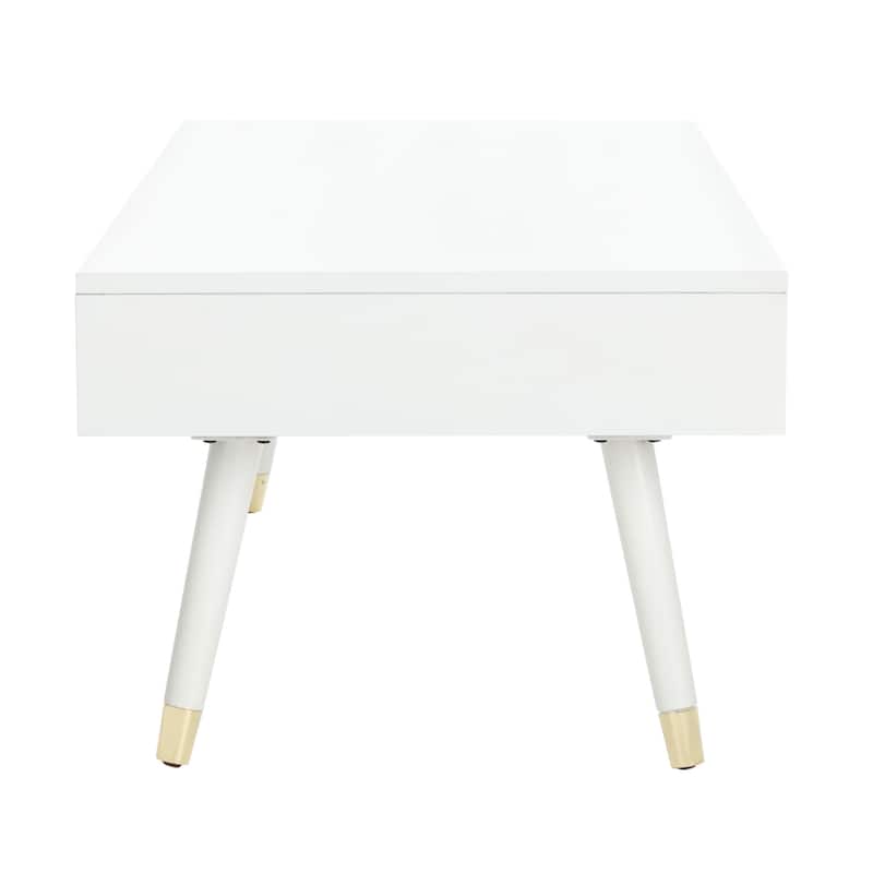 SAFAVIEH Levinson Mid-Century Gold Cap Coffee Table - 48" x 24" x 18"