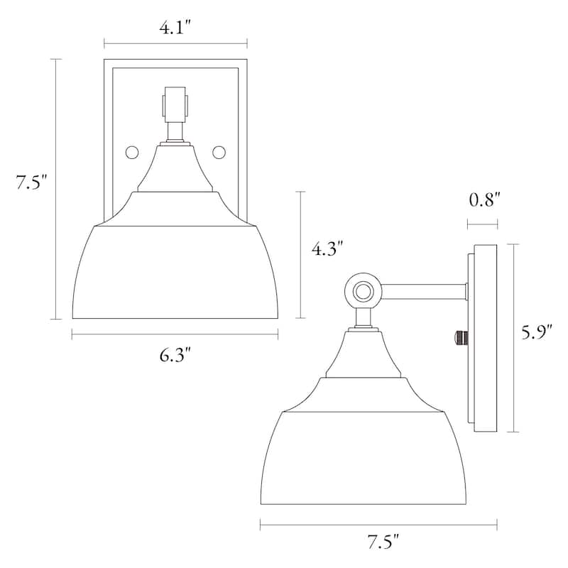 Modern Farmhouse 1/3/4-Light Gold Black Bathroom Vanity Light Glass Wall Sconces