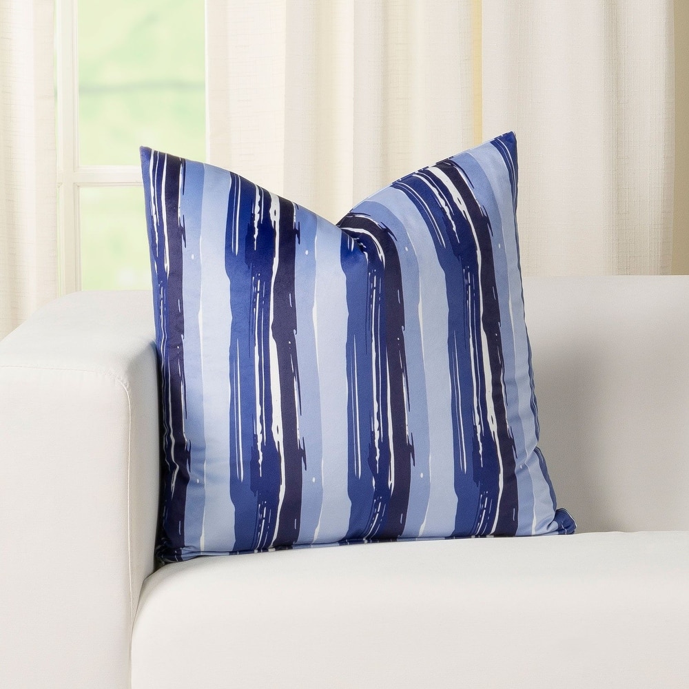 Coronado Stripe Printed Plush Throw Pillow
