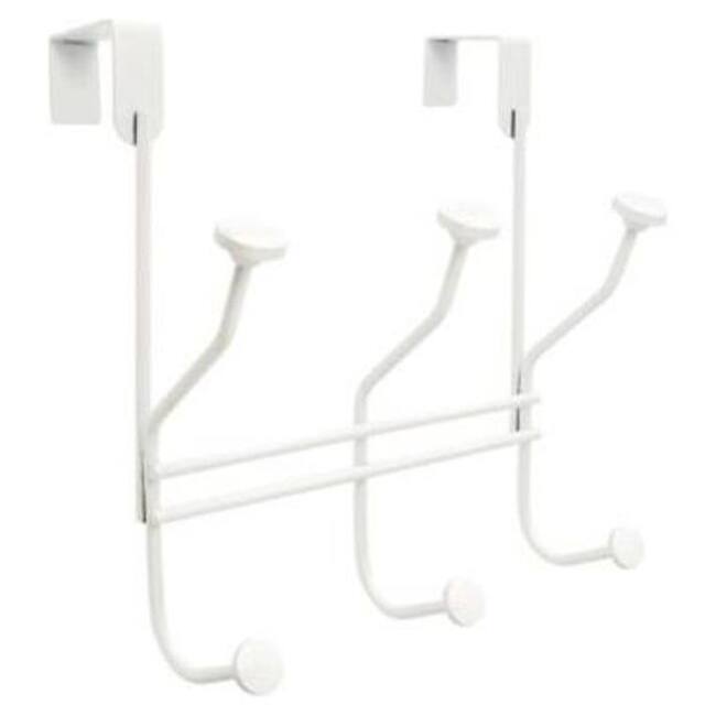 Amerock Over-The-Door Hooks Double Robe Hook - Gloss White