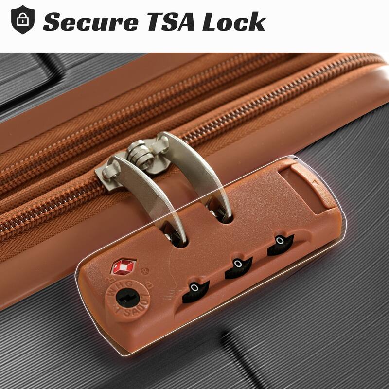 Luggage Sets 3 Piece, Expandable Hard shell ABS Suitcases with Double Spinner and TSA Lock, Suitable for Both Men and Women