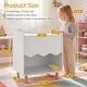 preview thumbnail 4 of 18, Costway Kids Nightstand, Toddler Scalloped Side Table with Wide Top &