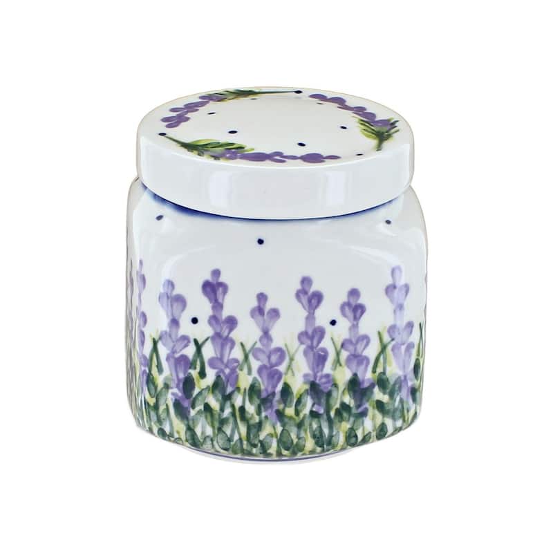 Blue Rose Polish Pottery 31C WR Unikat Small Canister