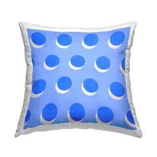 Stupell Layered Blue Polka Dot Circle Shapes Printed Throw Pillow by ...