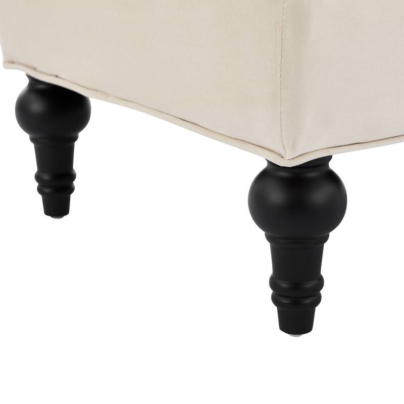 Christopher Knight Home - Anne Bedroom End-of-Bed Bench with 2 Pillows and Velvet Upholstery
