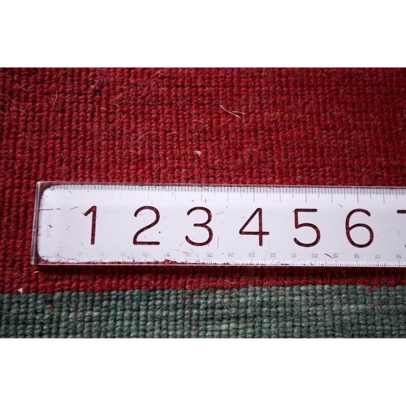 Striped Gabbeh Indian Area Rug Handmade Multi-Color Wool Carpet - 8'2" x 9'8"