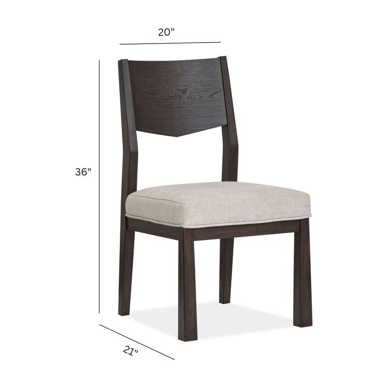 Magnussen Home Tauren Coffee Bean Upholstered Side Chair Two Pack - 20''W x 21''D x 36''H