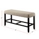 preview thumbnail 4 of 3, 4 Piece Counter Height Set in Antique Black and Beige