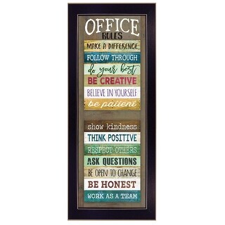 Office Rules 6 Black Framed Print Wall Art - Bed Bath & Beyond - 39737483