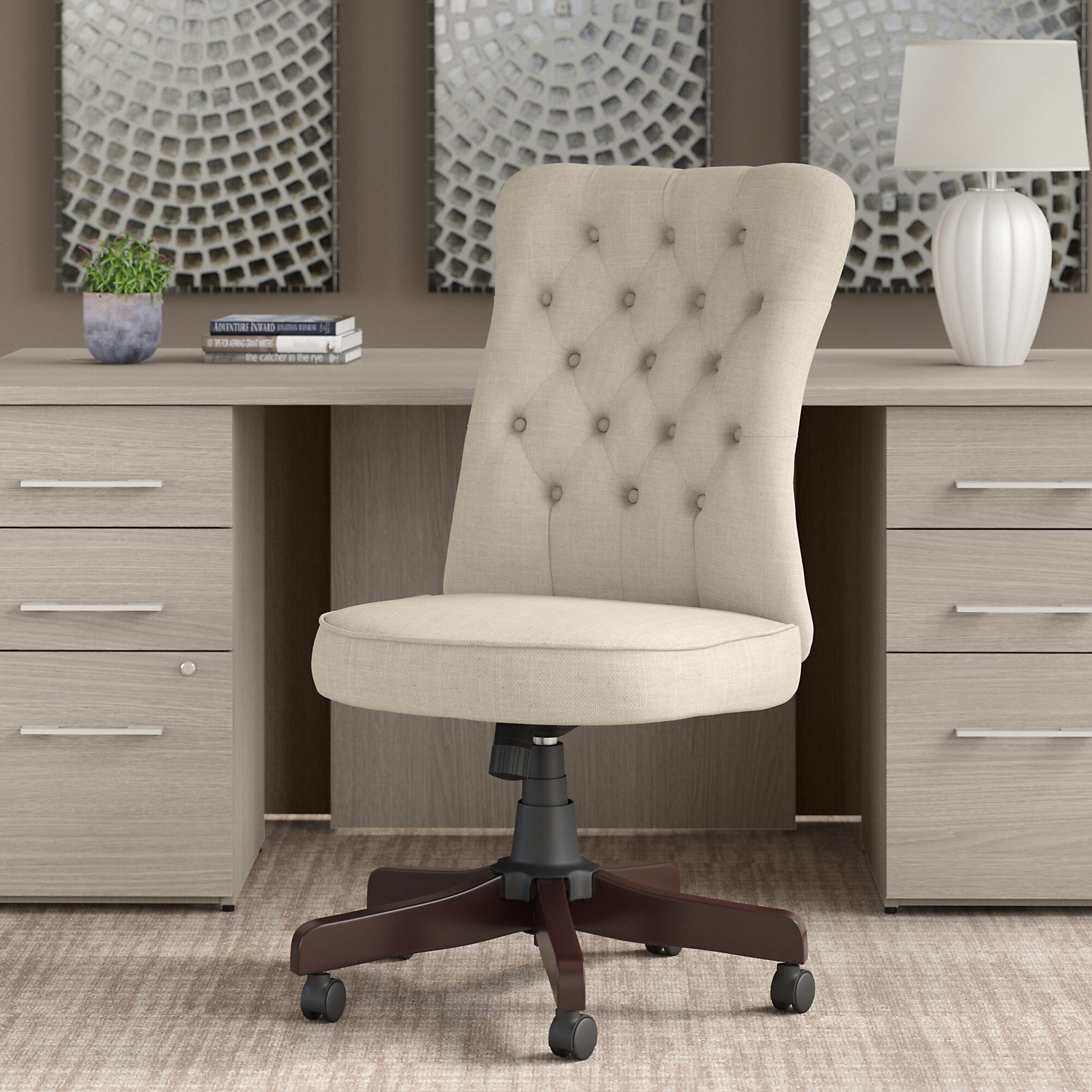 Bush Furniture Salinas High Back Tufted Office Chair by