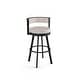 preview thumbnail 35 of 102, Amisco Browser Swivel Bar Stool Cream Faux Leather / Black Metal