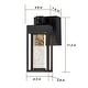 preview thumbnail 8 of 6, Modern LED Outdoor Black Dusk to Dawn Sensor Wall Lantern Sconce with Seeded Glass and built-in GFCI Outlets