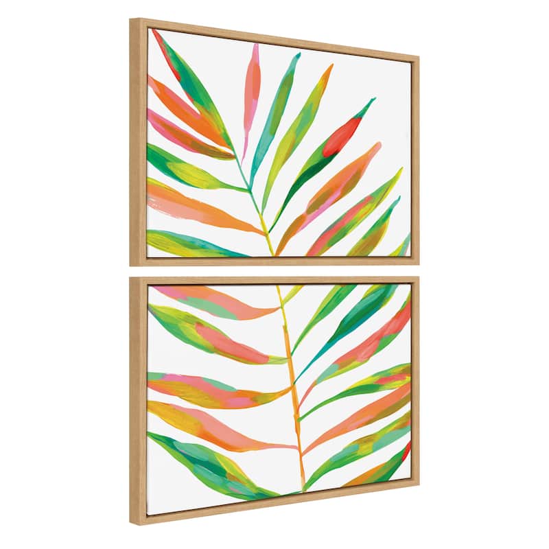 Kate and Laurel Sylvie Palma Framed Canvas Art Set by Jessi Raulet