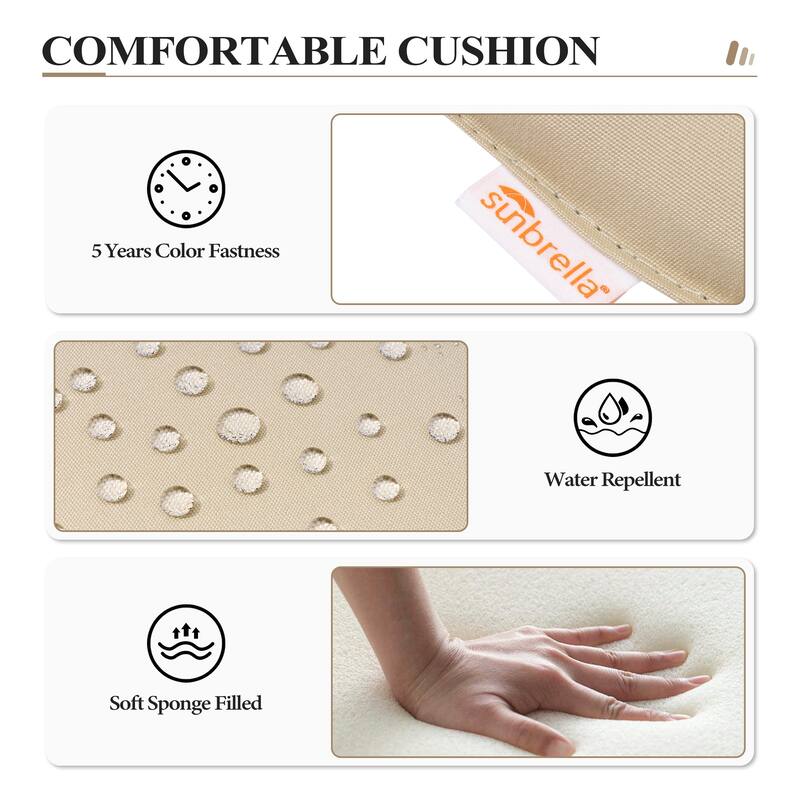 Outdoor Aluminum Swivel Bar Stools with Sunbrella Cushion