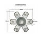 preview thumbnail 4 of 23, Abrihome 7-piece Outdoor Wicker Dining Table Set with 6 Eton Chairs