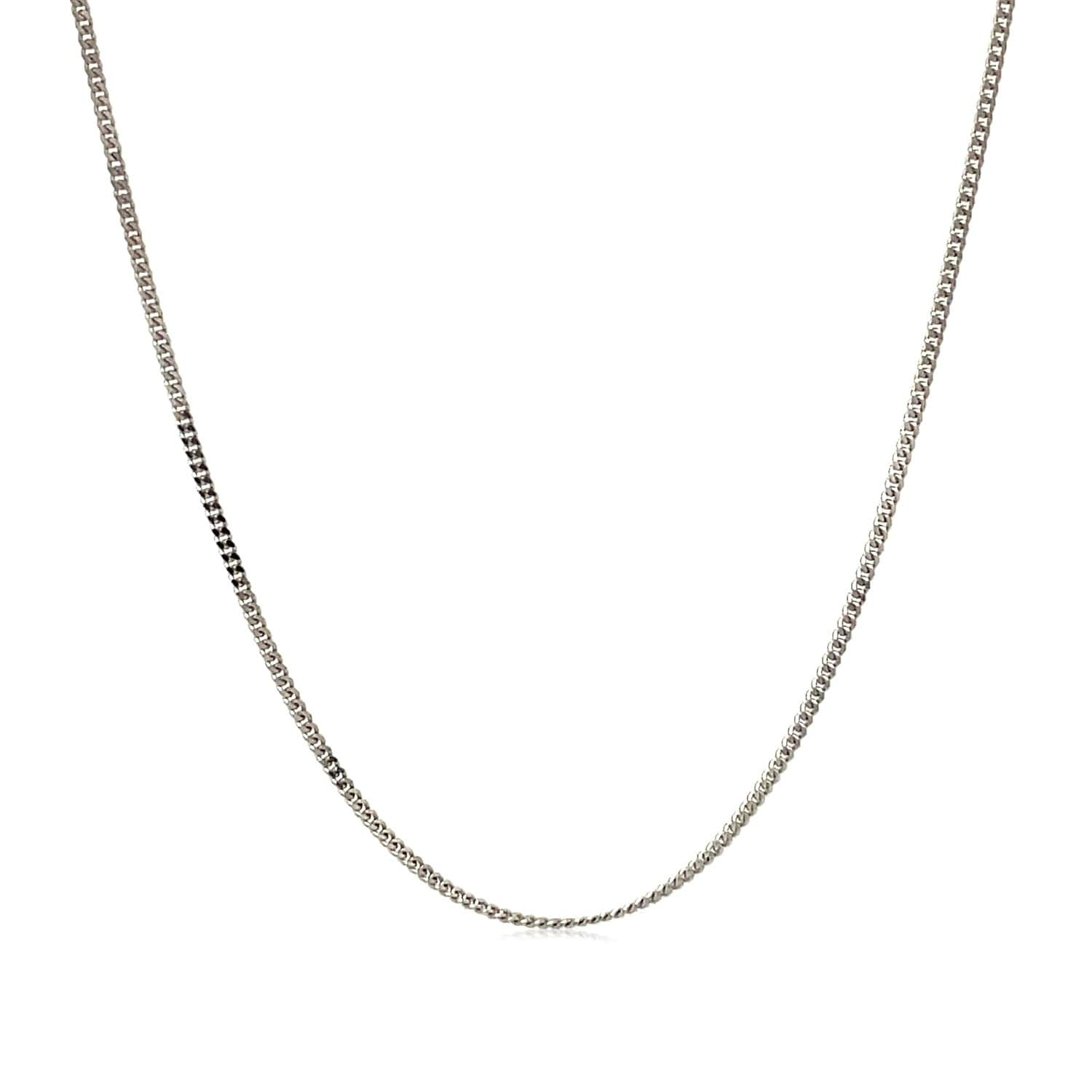 MayaMila 10k White Gold Gourmette Chain 1.0mm