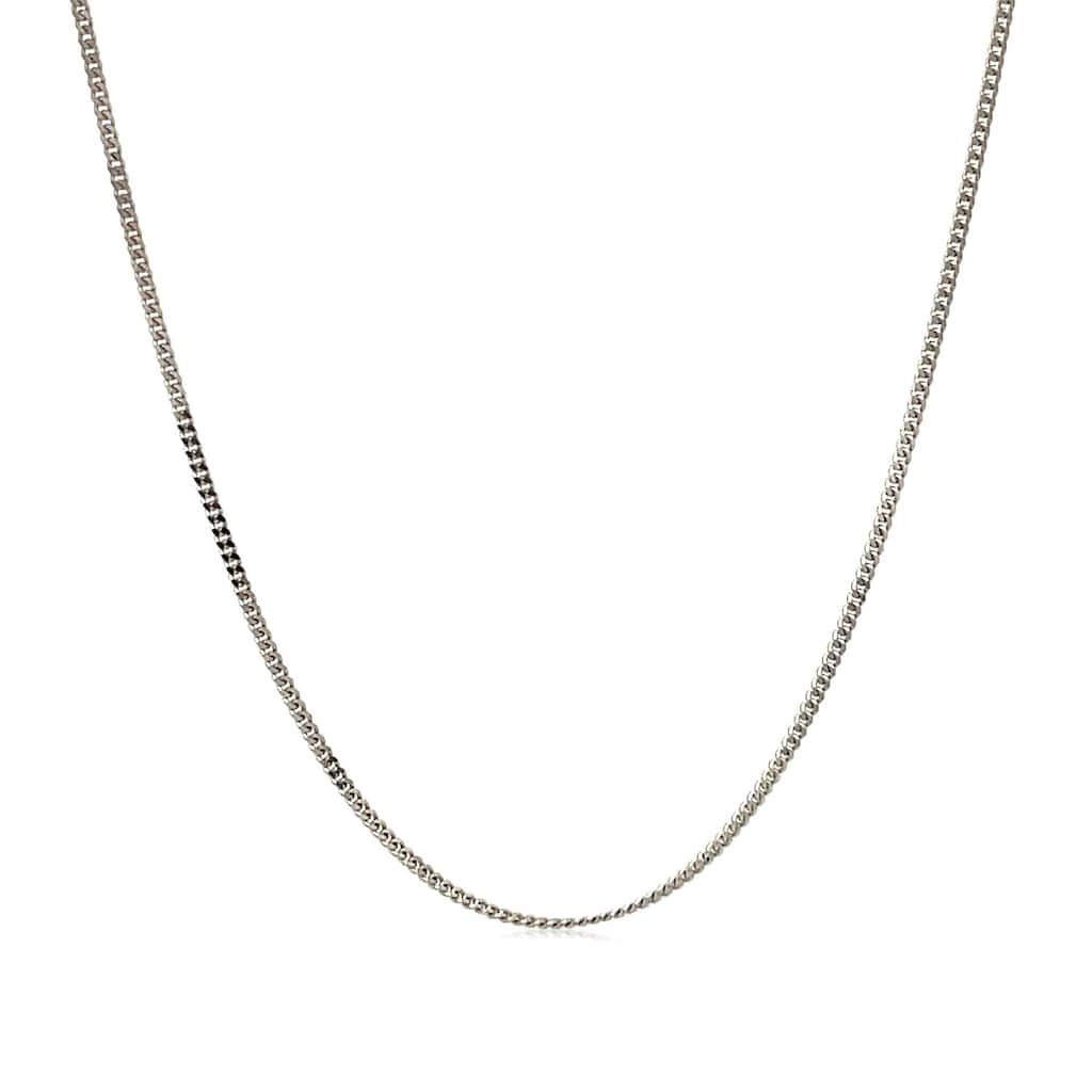 MayaMila 10k White Gold Gourmette Chain 1.0mm