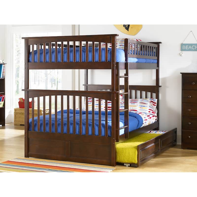 Bunk Bed with Trundle & Turbo Charger - Space Saving Twin Over Twin