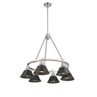 Orwell 6-Light Chandelier in Pewter with Matte Black - Silver