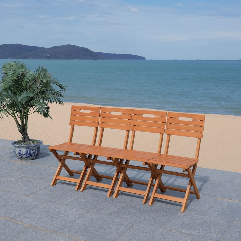 SAFAVIEH Outdoor Alfrin Folding Chairs - 16Wx21Dx34H