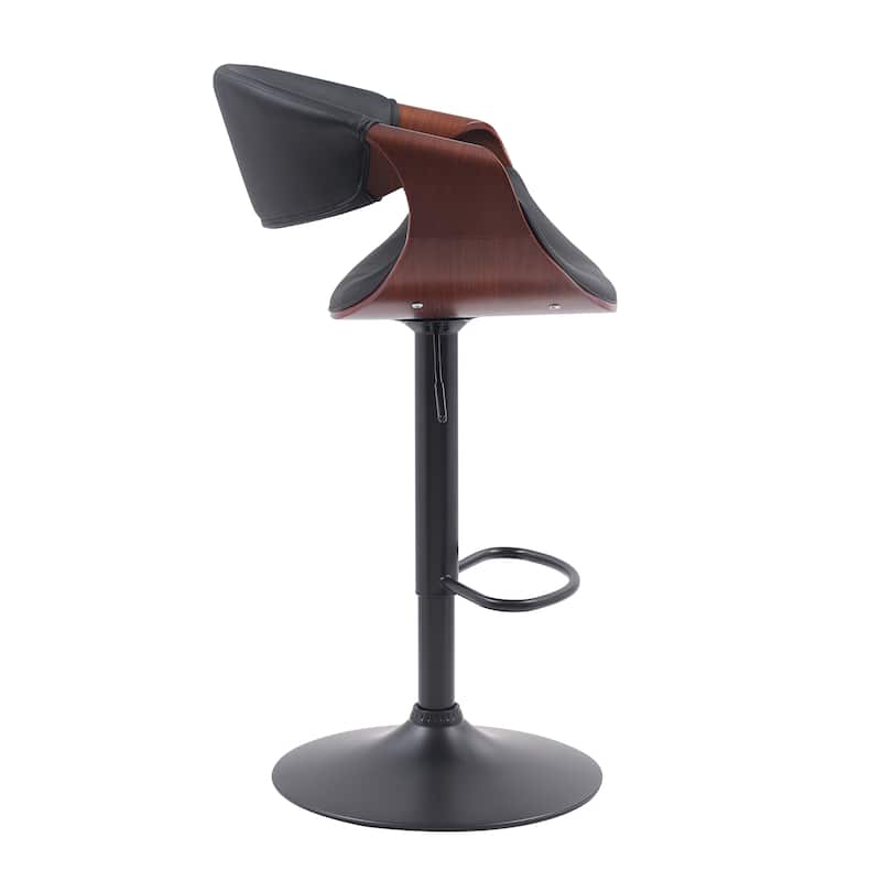 Porthos Home Fenn Faux Leather Swivel Adjustable Height Bar Stool