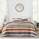 preview thumbnail 1 of 4, Sweet Jojo Designs Grey and Orange Stripe 3-piece Full/ Queen-size Comforter Set