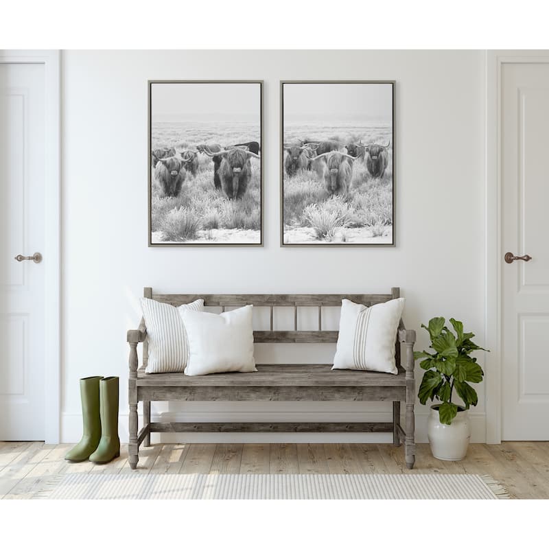 Kate and Laurel Sylvie Herd Cows Canvas by The Creative Bunch Studio