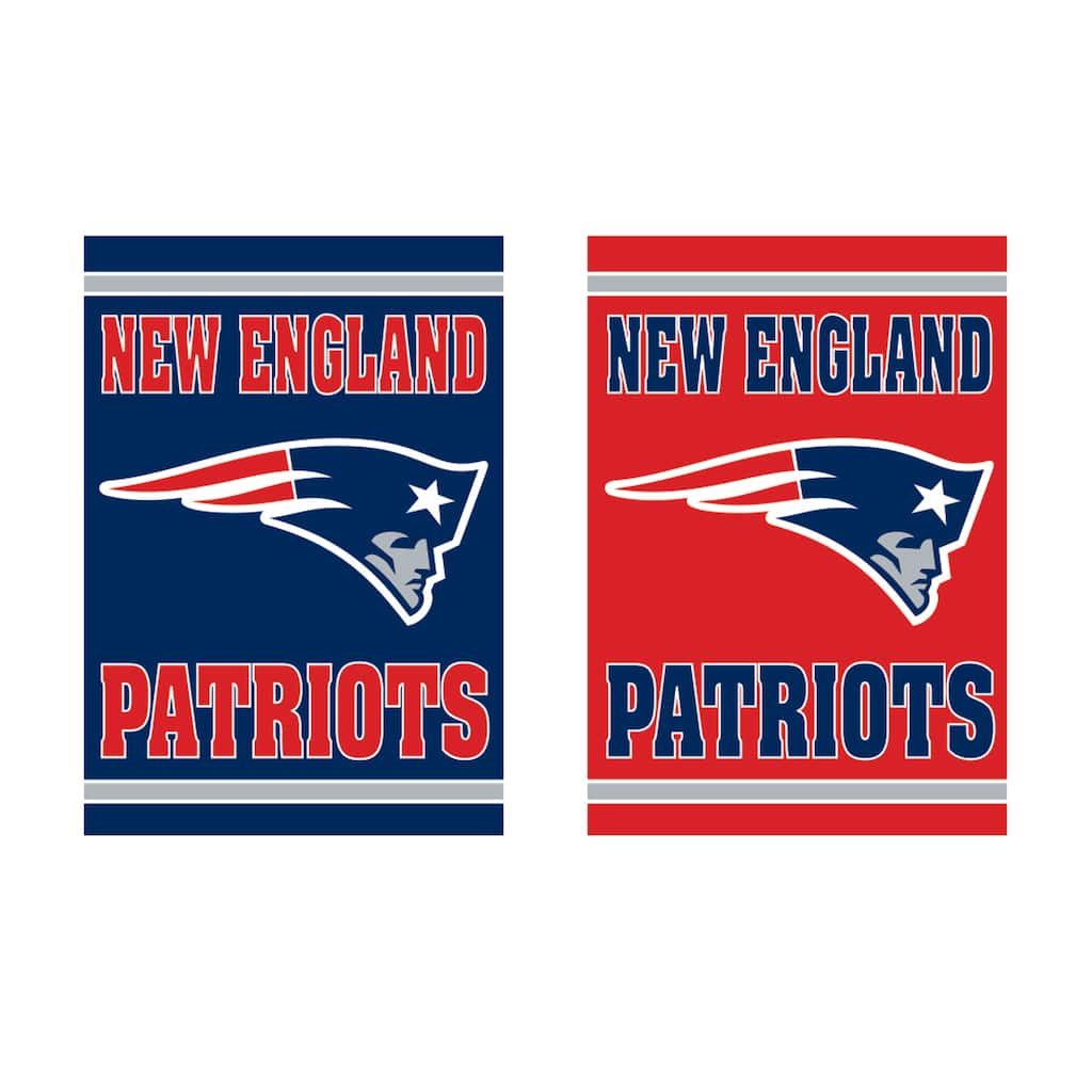 Embossed Suede Flag, Garden Size, New England Patriots