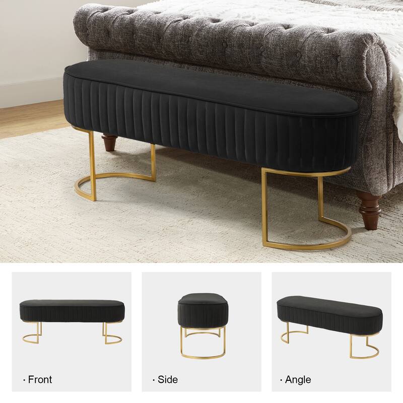 Justo 48" Wide Bench with Metal Base
