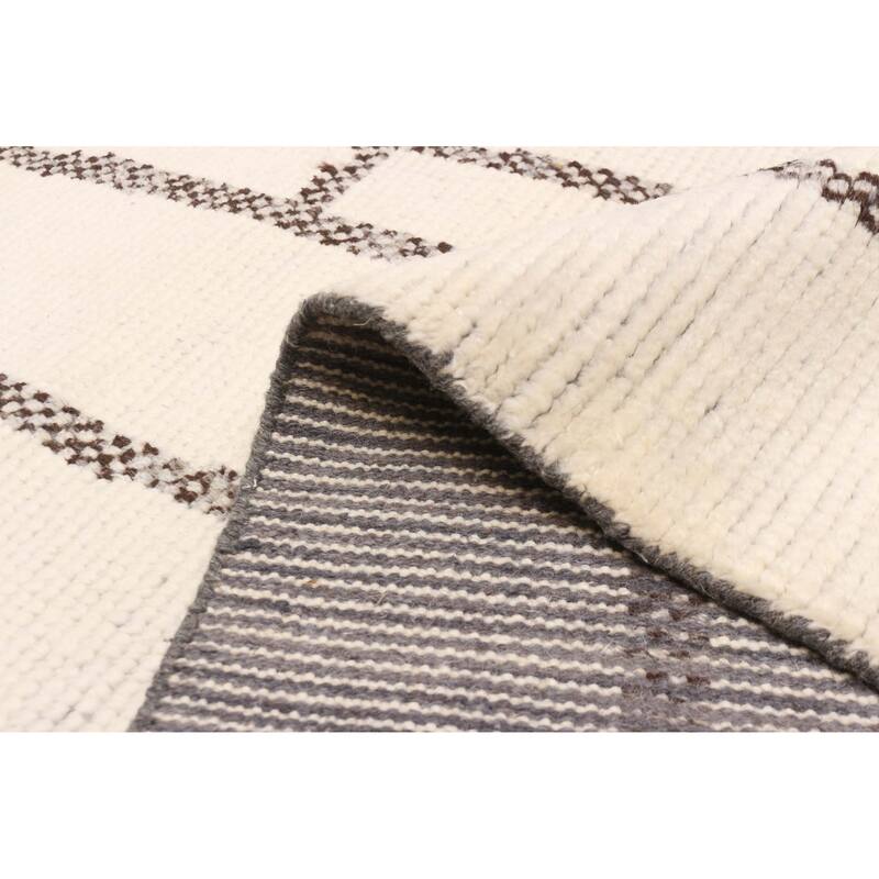 ECARPETGALLERY Hand-knotted Tangier Cream Wool Rug - 8'4 x 10'0