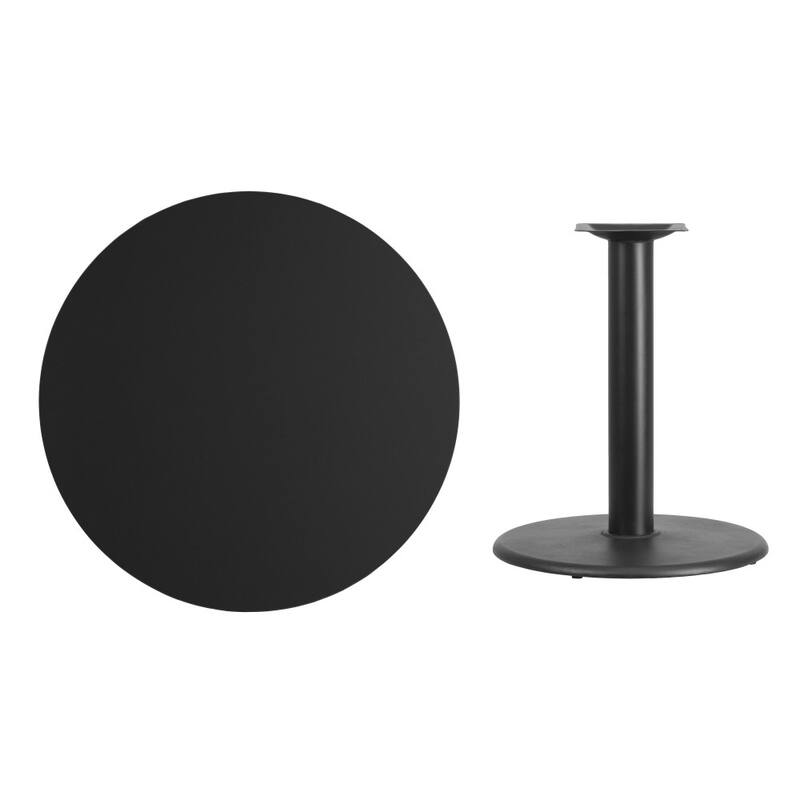 36'' Round Laminate Table Top with 24'' Round Table Height Base - 36"W x 36"D x 31.125"H - 36"W x 36"D x 31.125"H