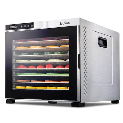 Ivation Food, Fruit & Jerky Dehydrator Machine - Stainless Steel