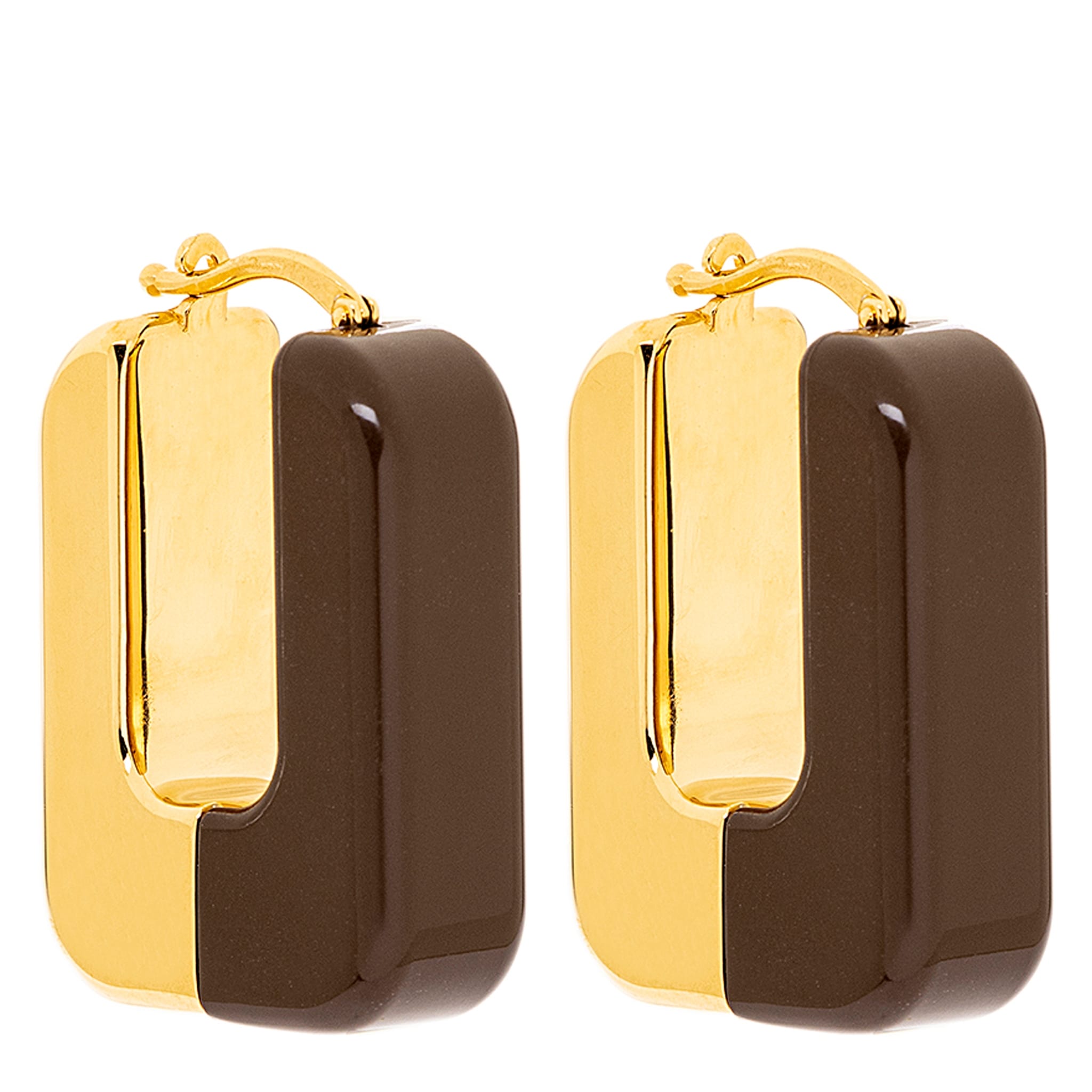Miu Miu Logo Engraved Earrings