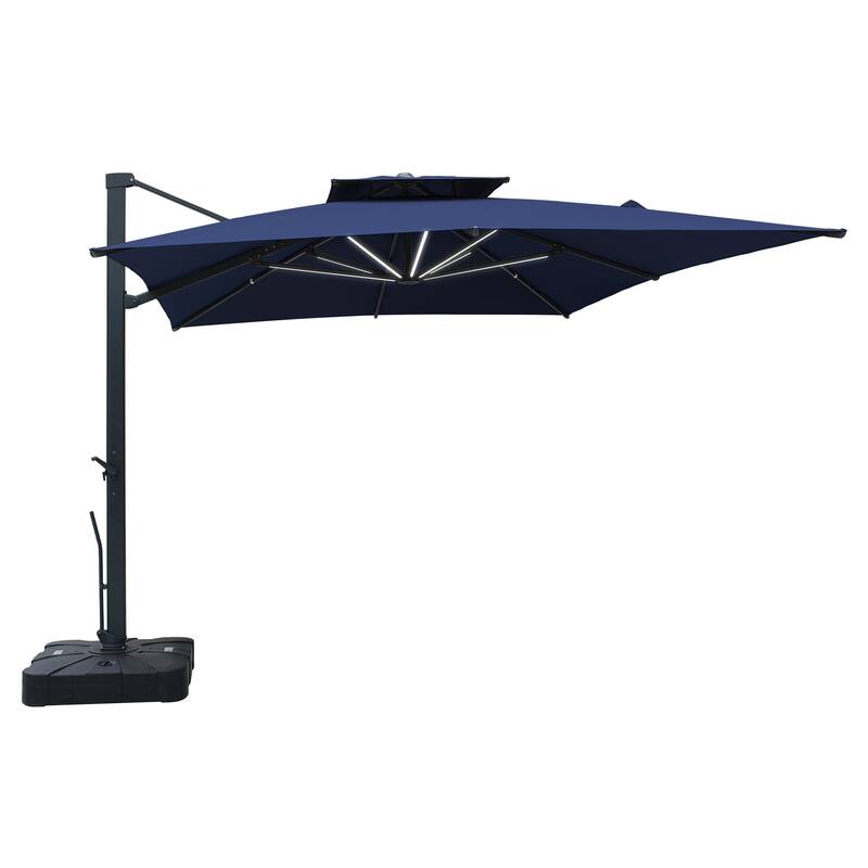 13-Ft Aluminum Dual-Roof Cantilever Umbrella