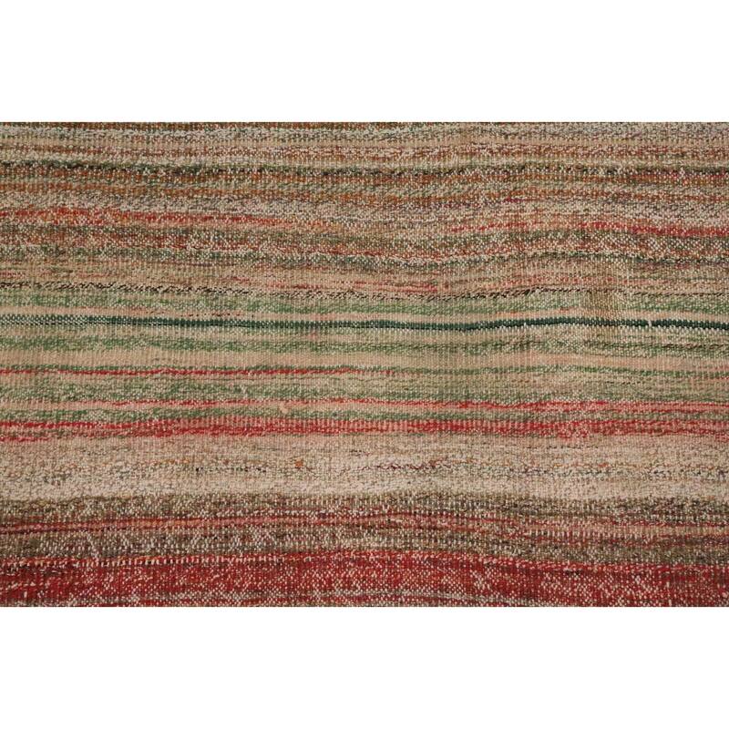 Hand Woven Oriental 100% Wool Carpet Southwestern Tribal Multi-Colored Kilim Area Rug - 9' 1'' X 5' 11''