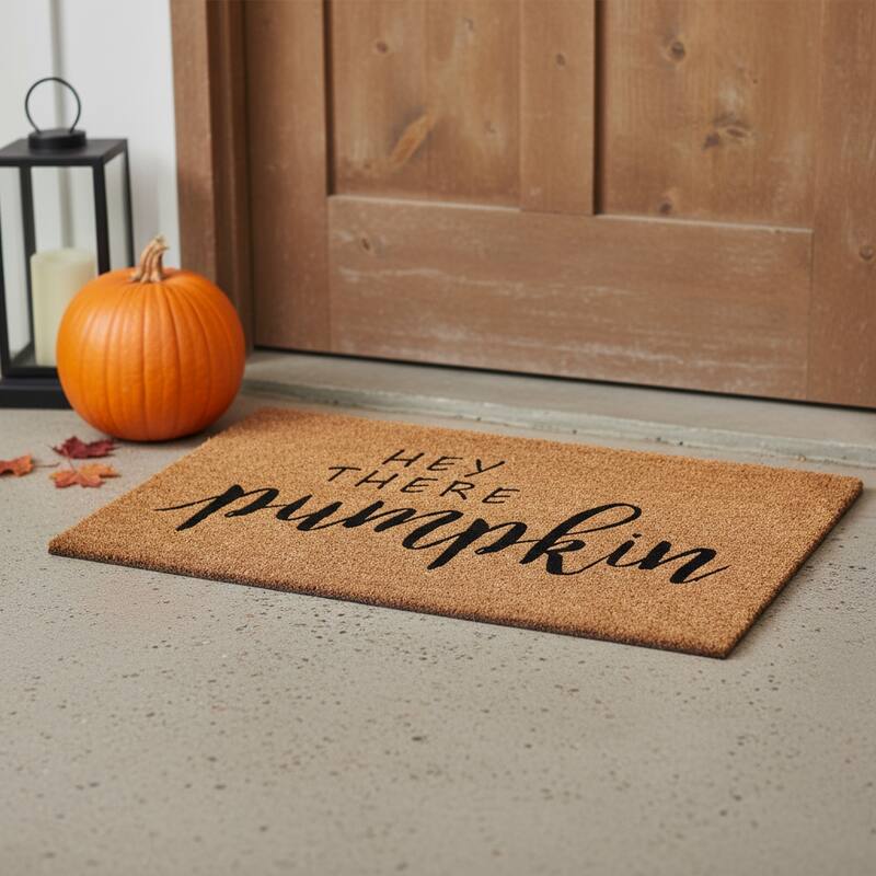 HomeRoots 24" X 36" Natural And Brown Fall Outdoor Coir Door Mat - 24.00' X '36.00 - 24.00' X '36.00