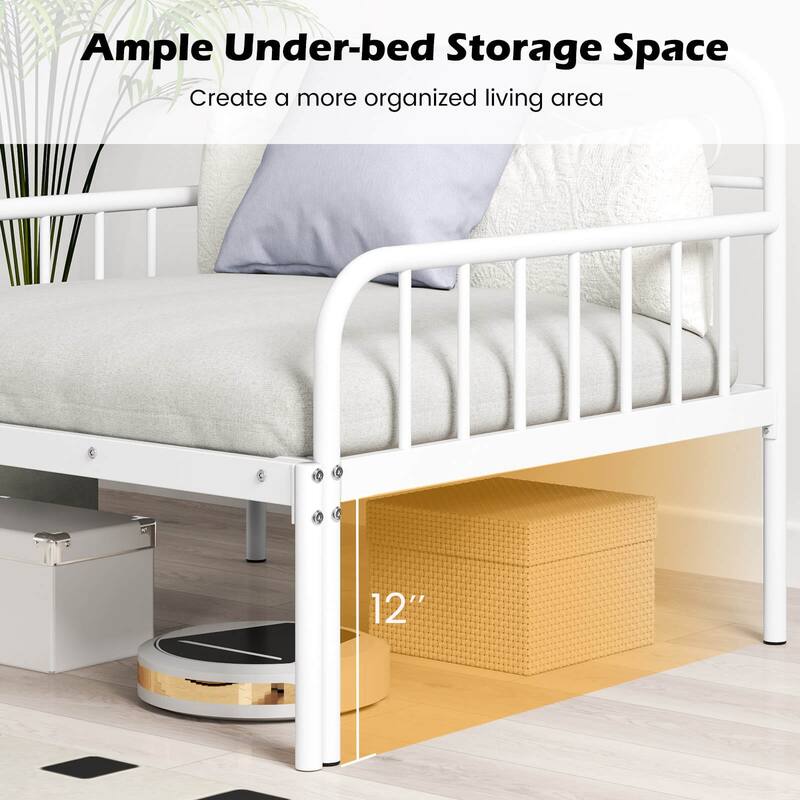 Costway Metal Daybed Extendable Daybed to Twin Size Bed Heavy Duty - See Details