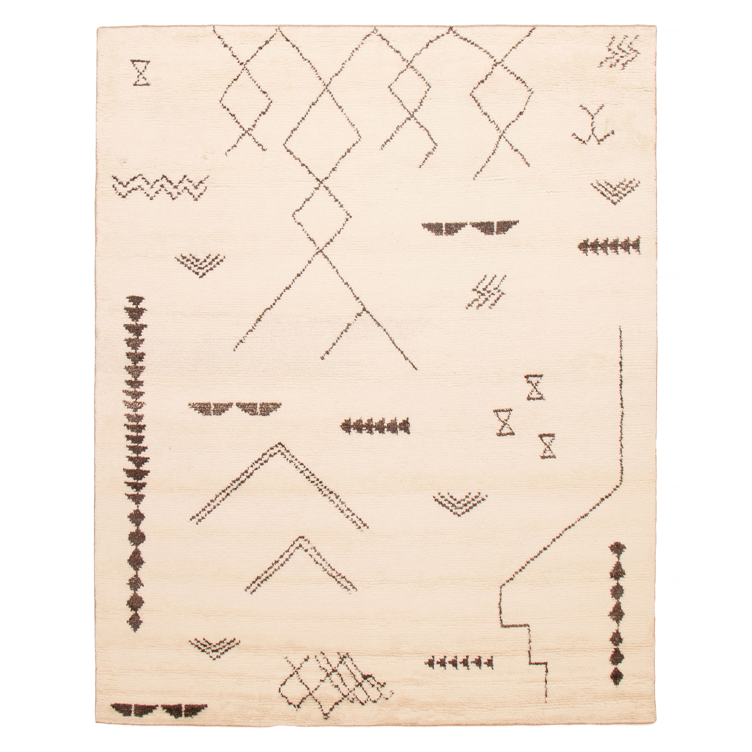 ECARPETGALLERY Hand-knotted Tangier Cream Wool Rug - 7'11 x 9'11