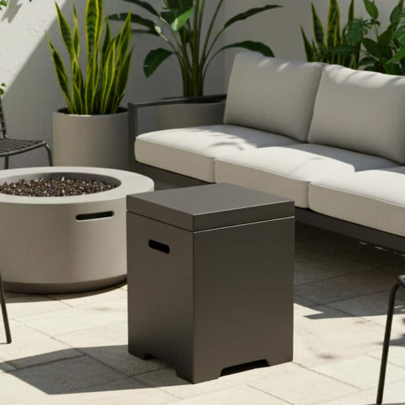 GDFStudio - Outdoor 16" Magnesium Oxide Propane Tank Cover Side Table