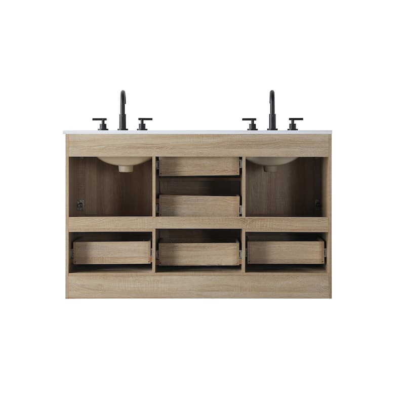 Elegant Lighting VF2854D Soma 54" Free Standing Double Basin Vanity