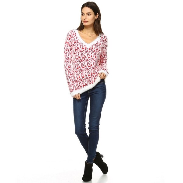 Leopard Sweater - Red