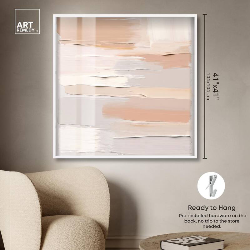 Roseate Cream Tones I Shadowbox by Art Remedy